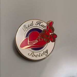 Red Hat society vintage ladies pin